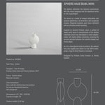 101 Copenhagen - Sphere Vase Bubl, Mini - Bubble White - Vase