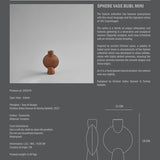 101 Copenhagen - Sphere Vase Bubl, Mini - Terracotta - Vase