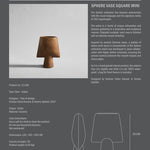 101 Copenhagen - Sphere Vase Square, Mini - Ocher - Vase