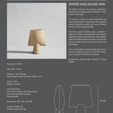 101 Copenhagen - Sphere Vase Square, Mini - Sand - Vase