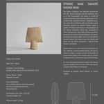 101 Copenhagen - Sphere Vase Square Shisen, Mini - Sand - Vase