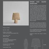 101 Copenhagen - Sphere Vase Square Shisen, Mini - Sand - Vase