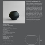 101 Copenhagen - Sunao Plant Pot Fat, Big - Black - Outdoor