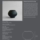 101 Copenhagen - Sunao Plant Pot Fat, Big - Black - Outdoor