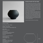 101 Copenhagen - Sunao Plant Pot Fat, Hexa - Black - Outdoor