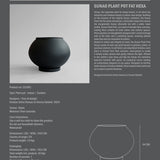 101 Copenhagen - Sunao Plant Pot Fat, Hexa - Black - Outdoor