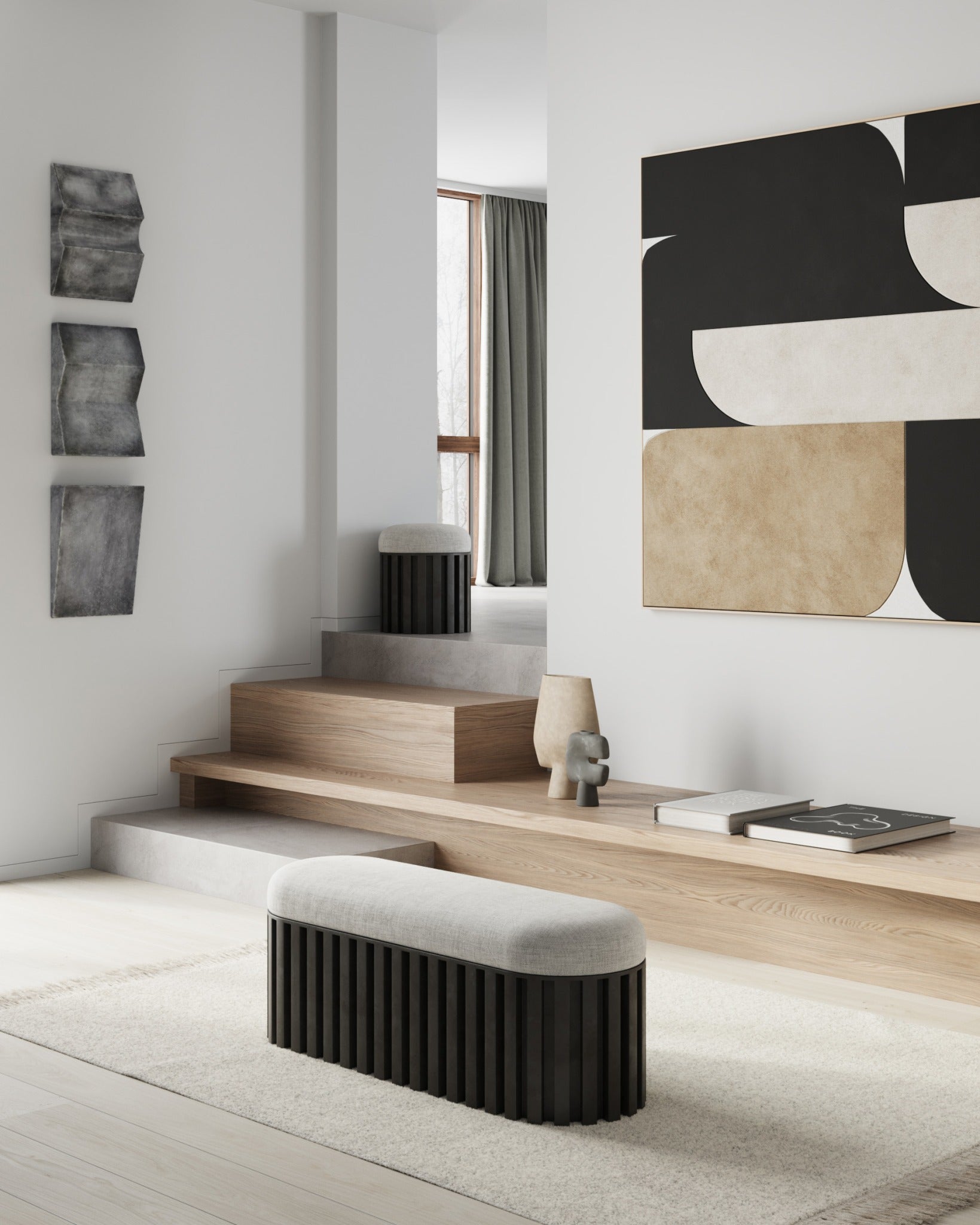 101 Copenhagen - Sculpt Art, Wave, Mini - Dark Grey - Archive
