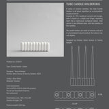 101 Copenhagen - Tube Candle Holder, Big - Bone White - Candle Holders