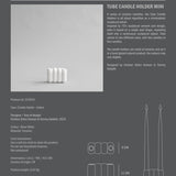 101 Copenhagen - Tube Candle Holder, Mini - Bone White - Candle Holders