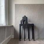 101 Copenhagen tall Cobra vases on Bow consol