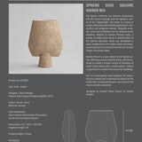 Sphere Vase Square Shisen, Big - Sand