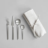 101 Copenhagen Kogei Cutlery - Brushed Steel and linen pouch