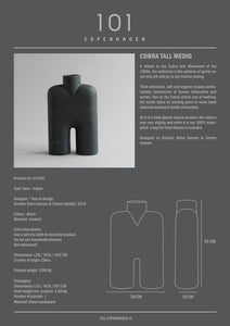 Cobra Vase Tall, Medio - Black - 101 Copenhagen