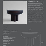 101 Copenhagen - Crown Table, Low - Burned Black - Coffee or Side Table