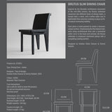 101 Copenhagen - Brutus Slim Dining Chair - Coffee - Dining Chair