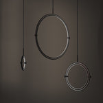 101 Copenhagen Maru Pendant - Burned Black turned on and off and rotated