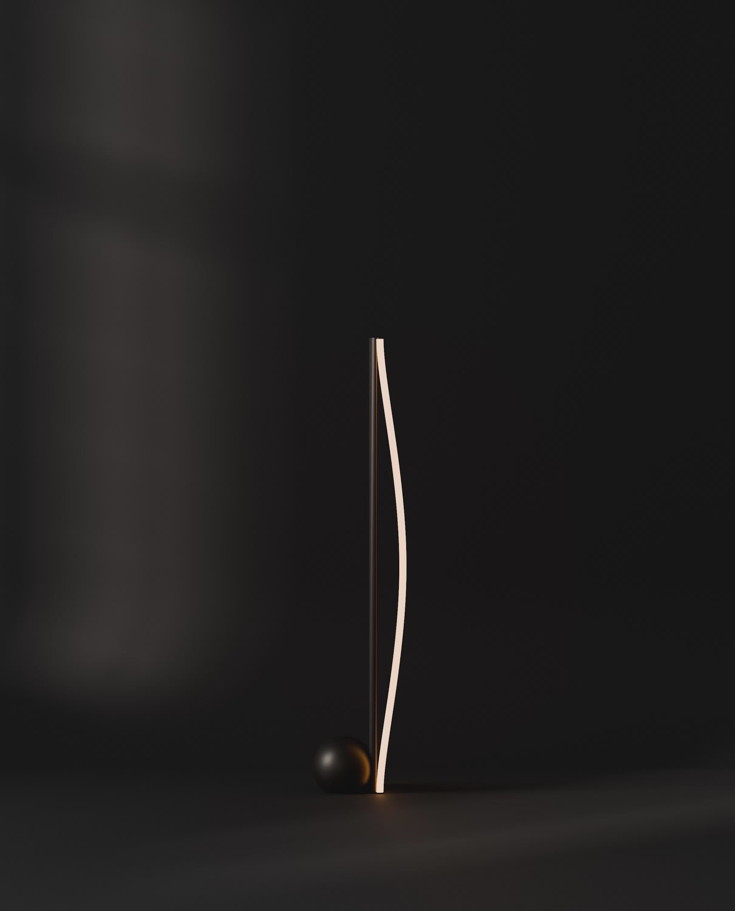 101 Copenhagen Bow floor Lamp turned on and off