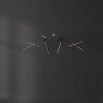 101 Copenhagen Stick chandelier Mini Bronze turned on and off