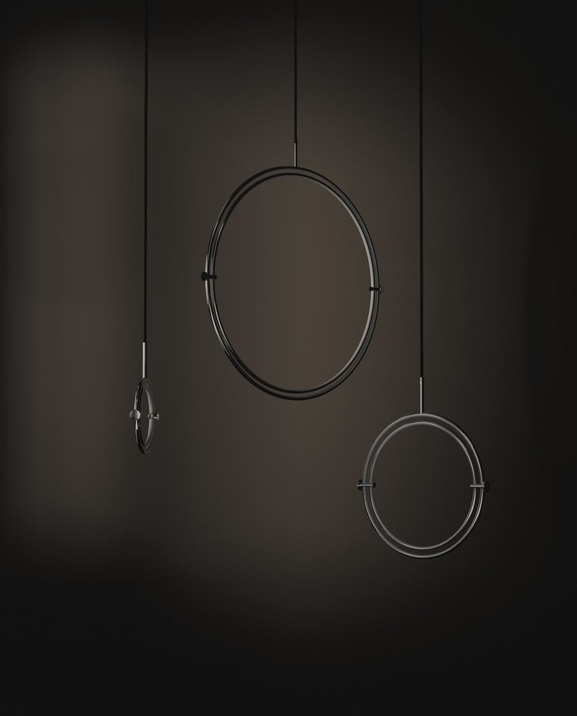 101 Copenhagen Maru Pendants - Chrome turned on and off and rotated