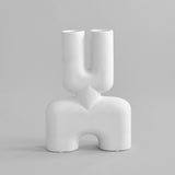 Cobra Vase Double, Medio - Bone White - 101 Copenhagen