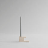 Brick Candle Holder, Low - Limestone