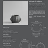 Arket Plant Pot, Mini - Dark Grey