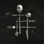 101 Copenhagen Kogei Salad Servers and cutlery - Brushed Steel