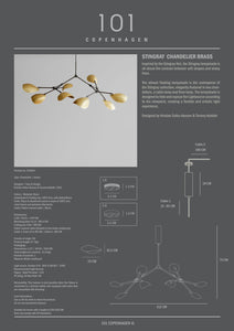 Stingray Chandelier - Brass