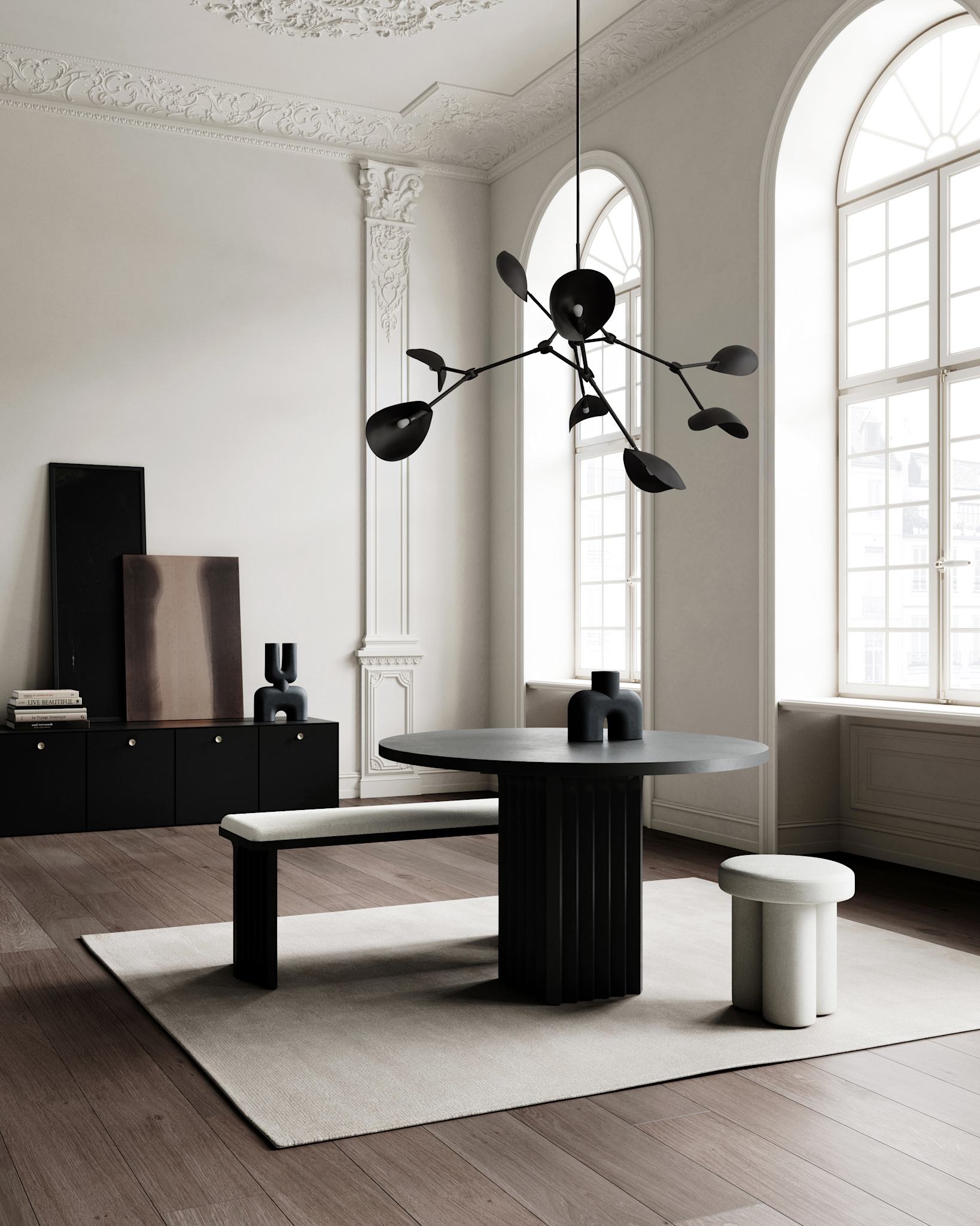 101 Copenhagen - Stingray Chandelier - Burned Black (5m) - Chandelier