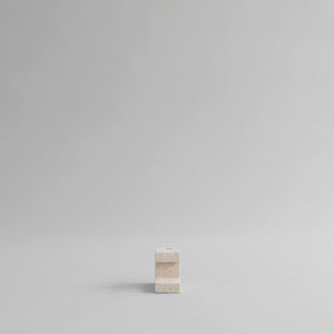 Brick Candle Holder, Low - Limestone - 101 CPH