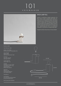Brick Lamp, Tall - Calacatta - 101 CPH