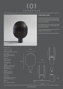 Clam Table Lamp - Burned Black - 101 CPH