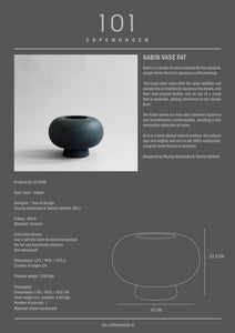 Kabin Vase, Fat - Black - 101 CPH