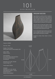 Origami Vase, Big - Coffee - 101 CPH