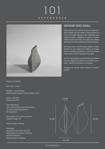Origami Vase, Mini - Dark Grey - 101 CPH