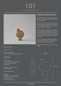 Sphere Vase Bubl, Medio - Ocher - 101 CPH