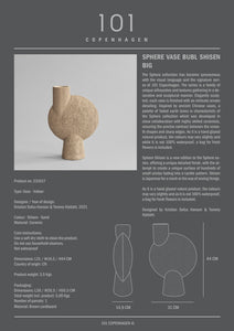Sphere Vase Bubl Shisen, Big - Sand - 101 CPH