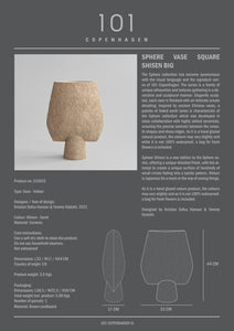 Sphere Vase Square Shisen, Big - Sand - 101 CPH