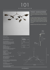 Stingray Chandelier - Bronze - 101 CPH