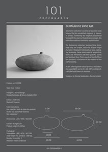 Submarine Vase, Fat - Dark grey - 101 CPH