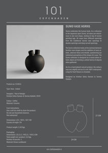 Sumo Vase, Horns - Coffee - 101 CPH