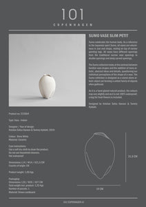 Sumo Vase, Slim Petit - Bone White - 101 CPH